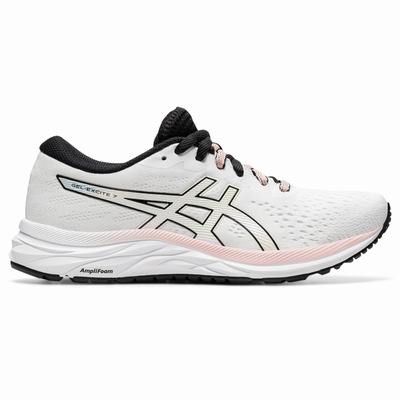 Asics Gel-Excite 7 - Naisten Juoksukengät - Valkoinen/Mustat